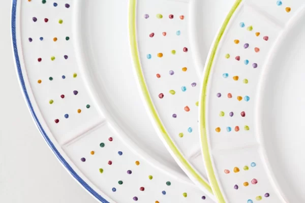 Detail of colored dots plate
