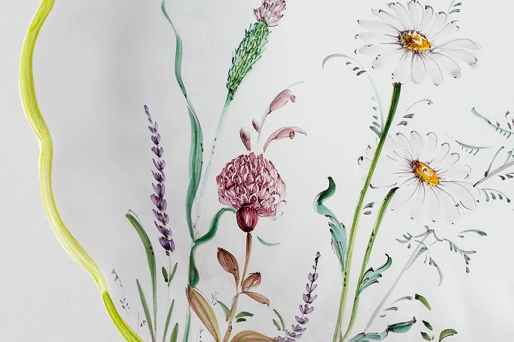 Detail of wild flowers motif
